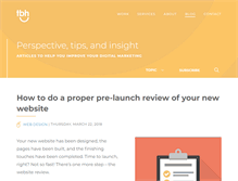 Tablet Screenshot of blog.tbhcreative.com